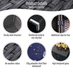 Ensemble de 9 canapés sectionnels rembourrés en rotin et osier pour patio - Ensembles de 9 pièces