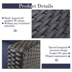 Ensemble de 9 canapés sectionnels rembourrés en rotin et osier pour patio - Ensembles de 9 pièces