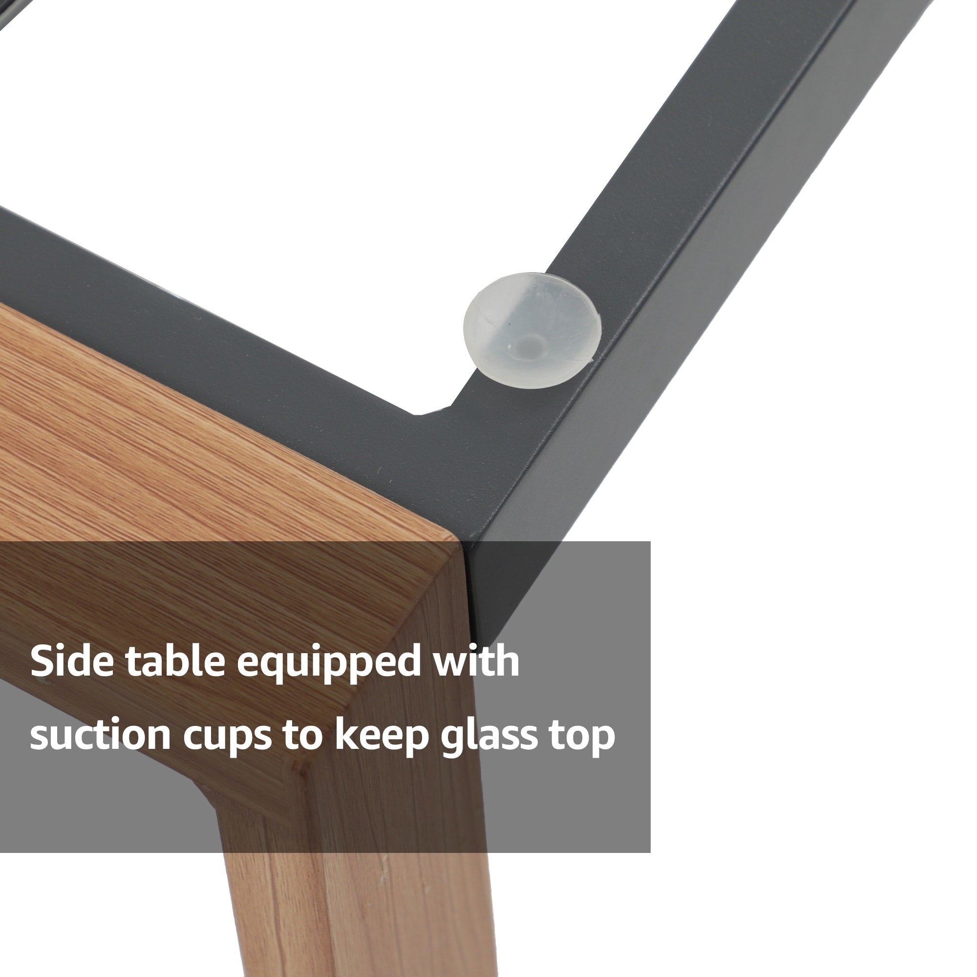 Ensemble de salon de jardin 4 pièces en aluminium gris pour 5 personnes avec coussins et table en verre trempé