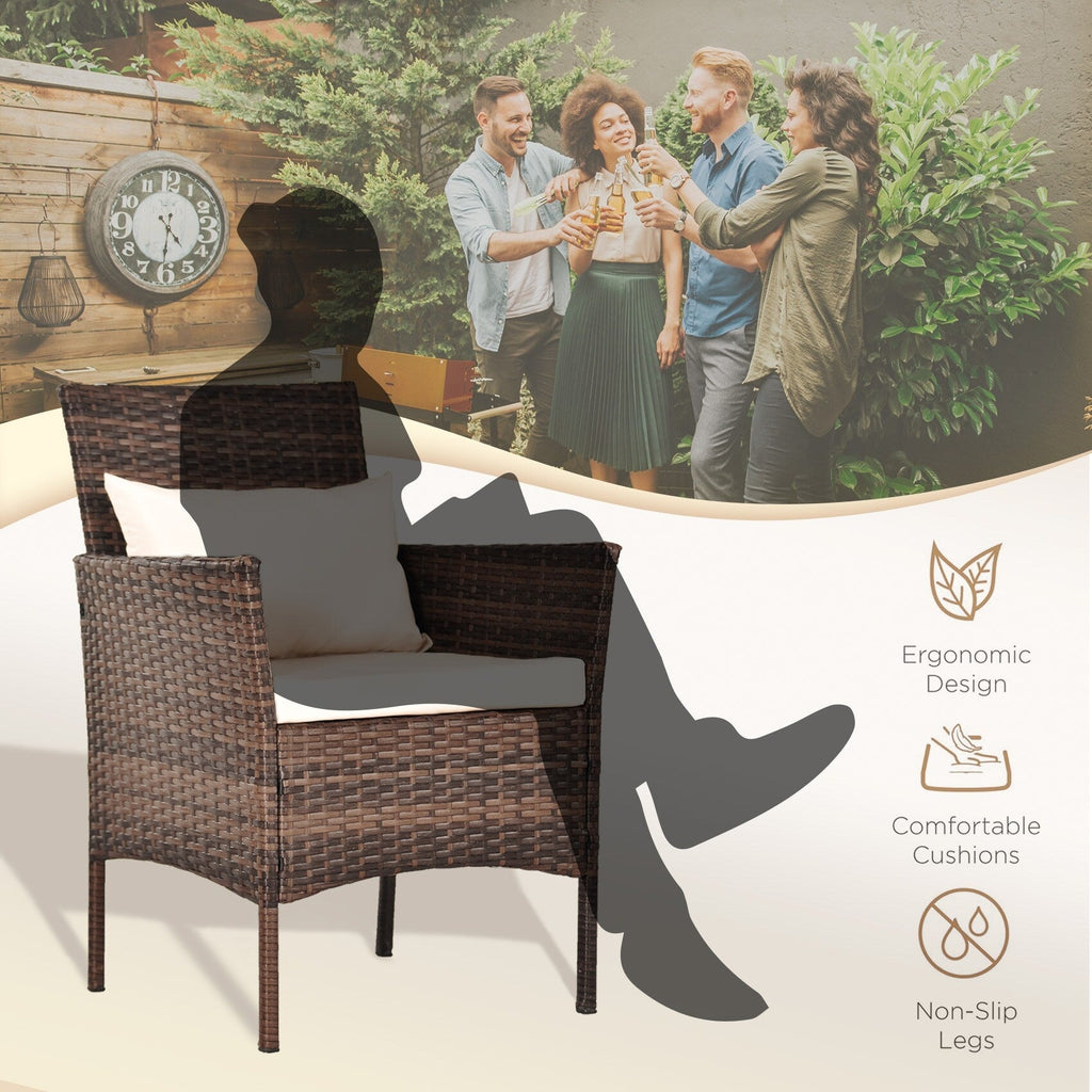 Ensemble de bistro de conversation de patio 3 pièces, meubles de conversation d'extérieur, chaises en osier et ensemble de table de rangement, ensemble de meubles de balcon de porche