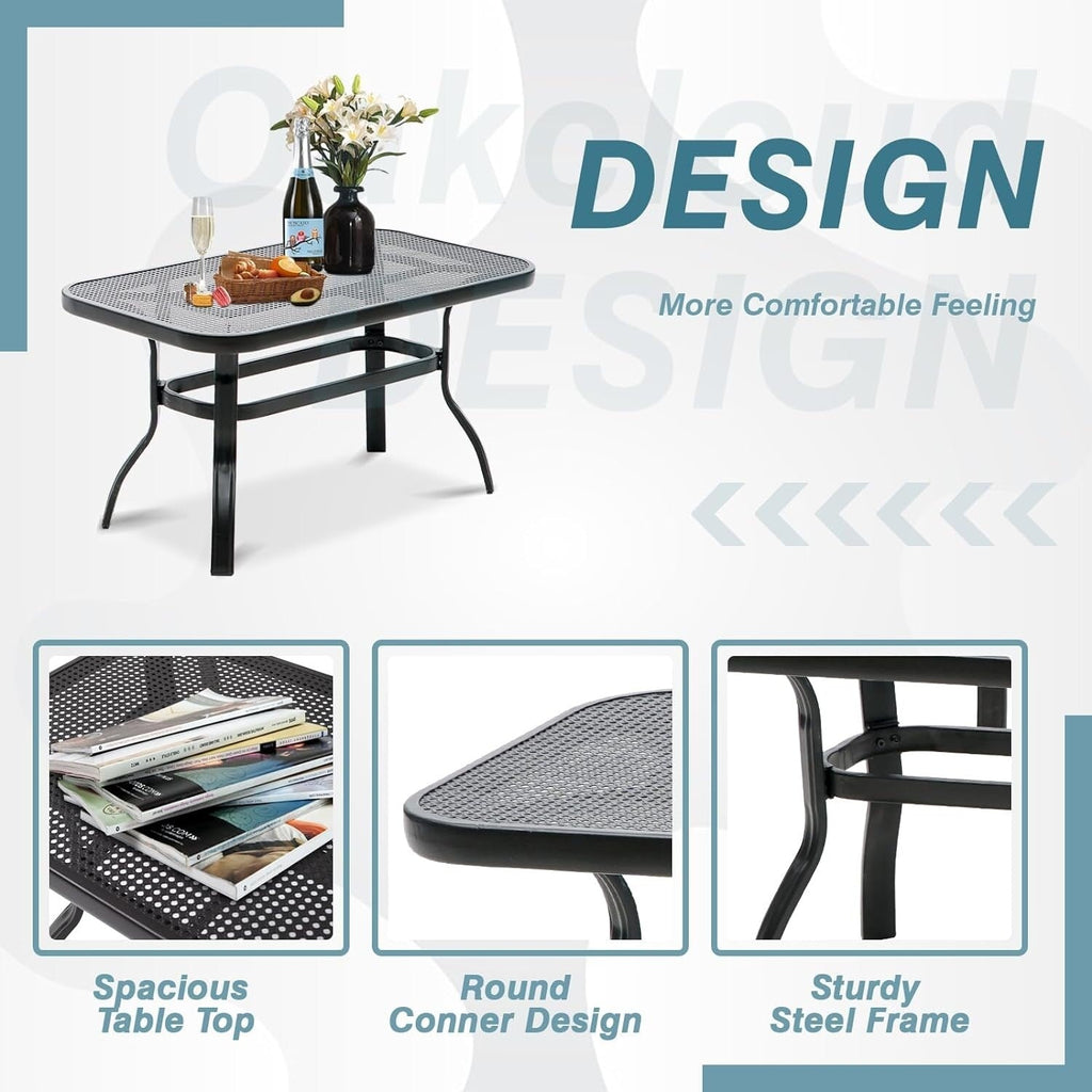 Ensemble de conversation pour patio extérieur en métal 4 pièces