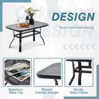 Ensemble de conversation pour patio extérieur en métal 4 pièces