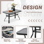 Ensemble de conversation pour patio extérieur en métal 4 pièces