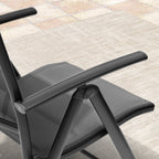 Ensemble de salle à manger de patio 3/5/7 pièces, table extensible en aluminium, chaise pliante rembourrée réglable