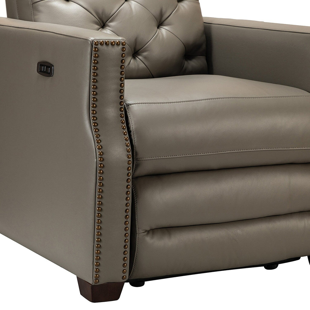 Fauteuil inclinable électrique Alina 31,50 pouces de large en cuir véritable avec port USB, lot de 2