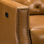 Fauteuil inclinable électrique Alina 31,50 pouces de large en cuir véritable avec port USB, lot de 2