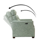 Fauteuil inclinable électrique Alina 31,50 pouces de large en cuir véritable avec port USB, lot de 2