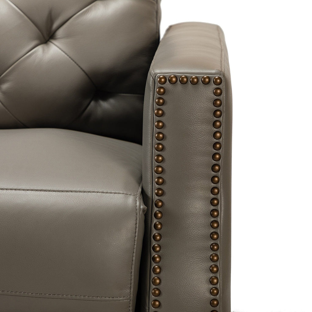 Fauteuil inclinable électrique Alina 31,50 pouces de large en cuir véritable avec port USB, lot de 2