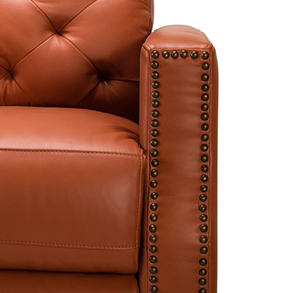 Fauteuil inclinable électrique Alina 31,50 pouces de large en cuir véritable avec port USB, lot de 2