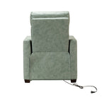 Fauteuil inclinable électrique Alina 31,50 pouces de large en cuir véritable avec port USB, lot de 2