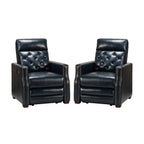 Fauteuil inclinable électrique Alina 31,50 pouces de large en cuir véritable avec port USB, lot de 2