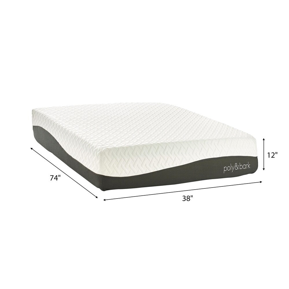 Matelas en mousse à mémoire de forme Jacquard EdgeMod Java 12 pouces