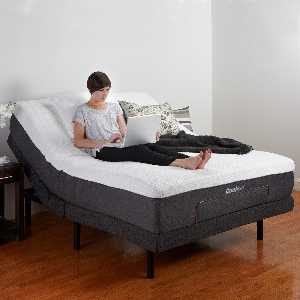 Ensemble matelas et sommier réglable Alese 12 pouces en mousse à mémoire de forme et gel Classic Brands