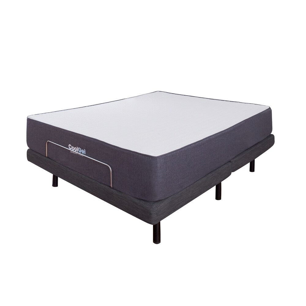 Ensemble matelas et sommier réglable en mousse à mémoire de forme Dahlia de 10,5 pouces de Classic Brands
