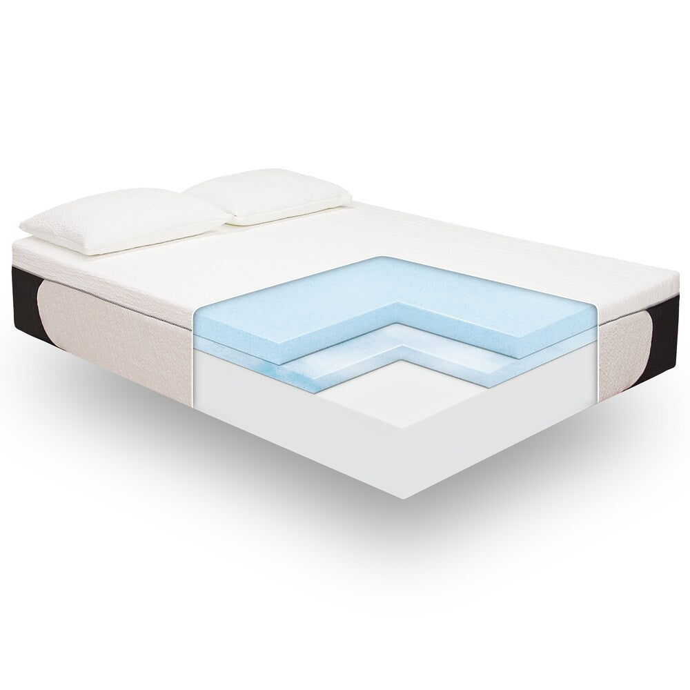 Ensemble de matelas, d'oreillers et de cadre en mousse à mémoire de forme Milan Cool Gel de Classic Brands, taille King, 14 pouces