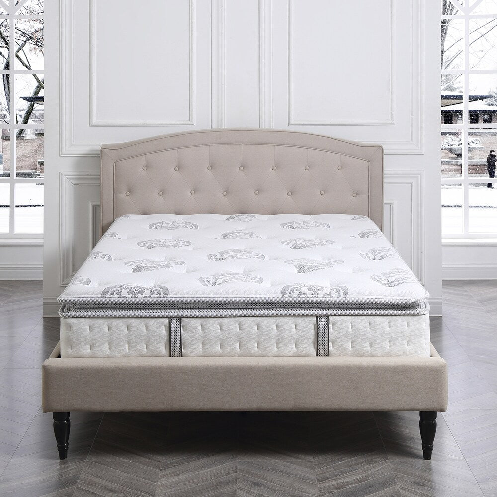 Matelas hybride à plateau-coussin Newberry de Classic Brands (12 pouces) - Blanc