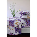 Ensemble de draps à poches profondes à imprimé floral Azores Home avec plat surdimensionné
