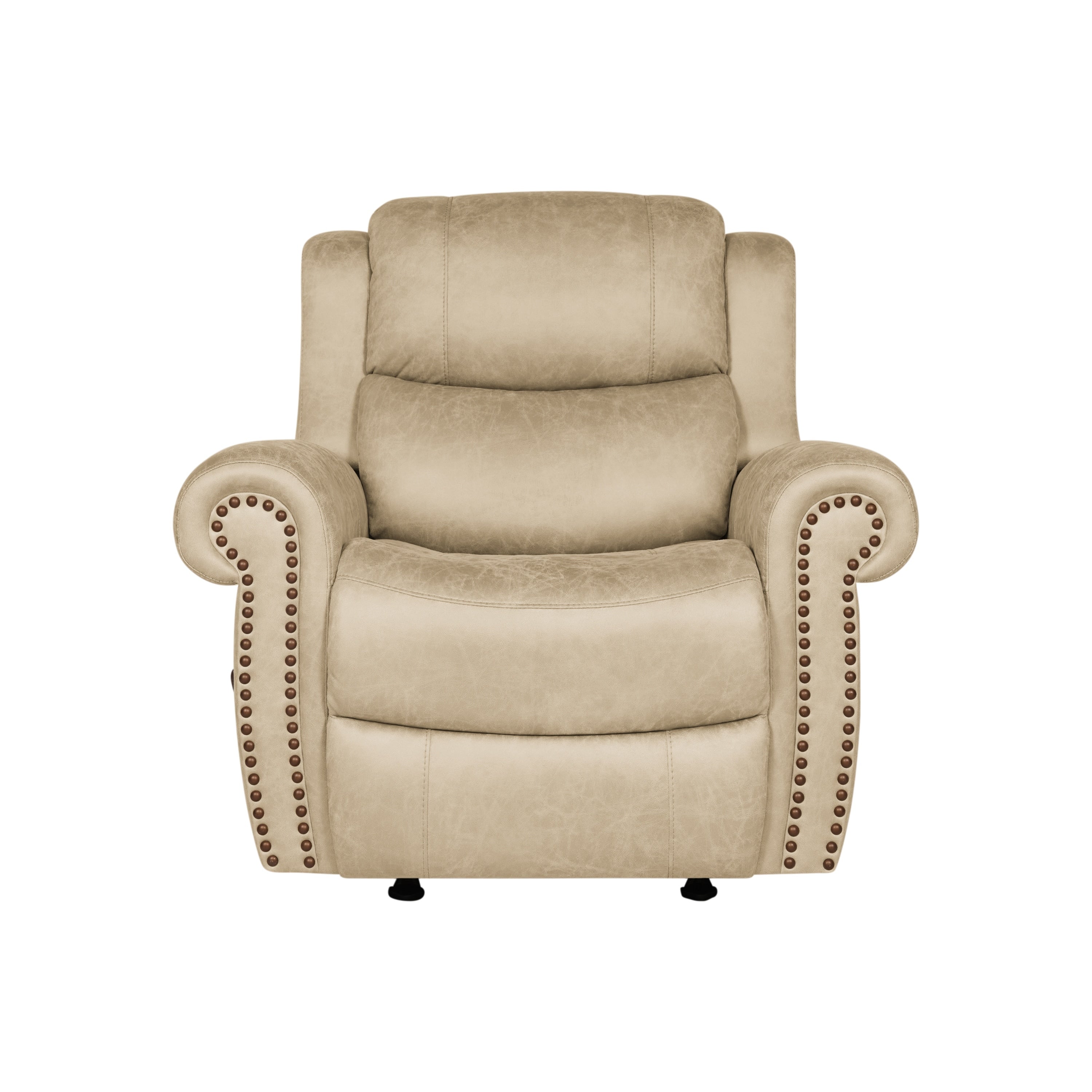 Fauteuil inclinable à bascule extra large Copper Grove Dilsen avec accoudoirs roulés