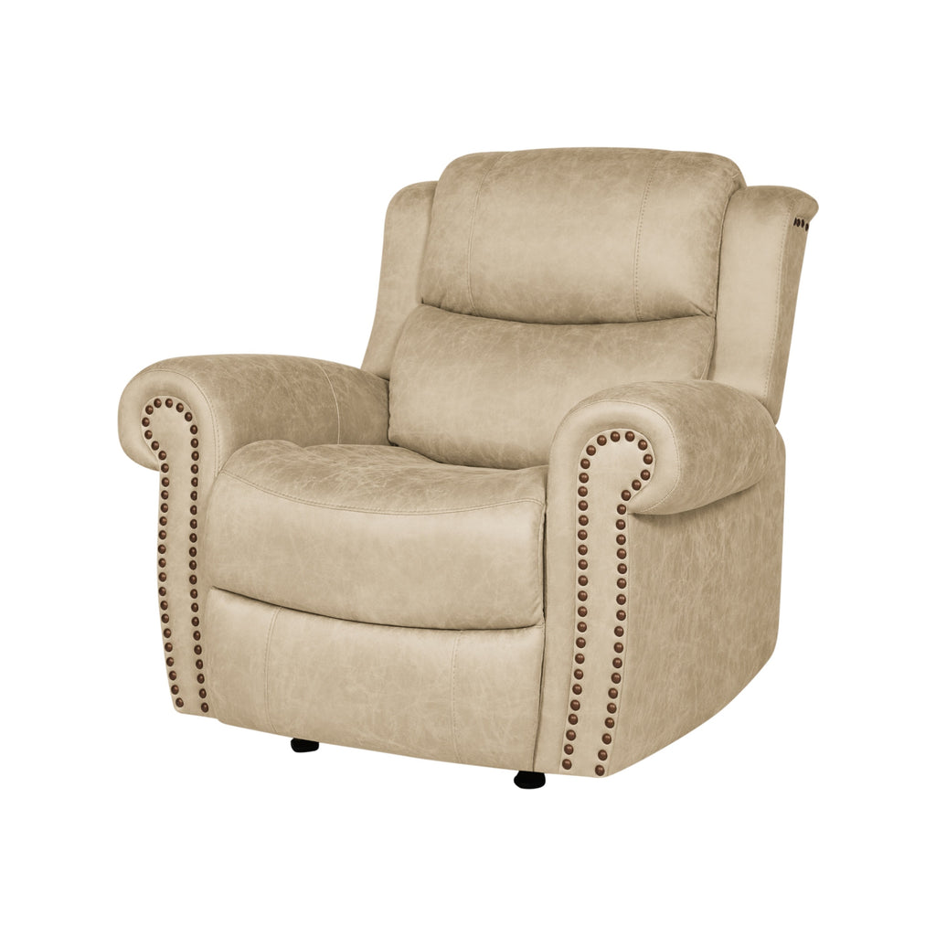 Fauteuil inclinable à bascule extra large Copper Grove Dilsen avec accoudoirs roulés