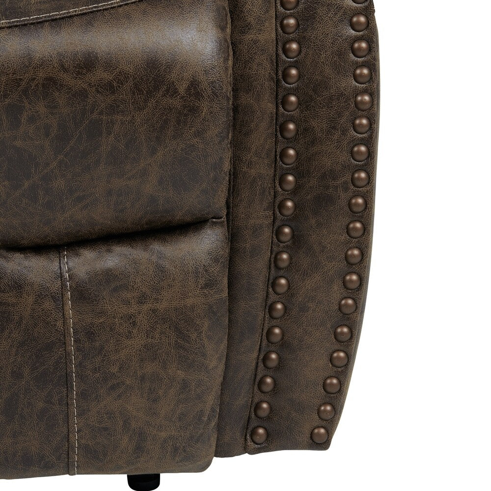 Fauteuil inclinable extra large à accoudoirs roulés Copper Grove Dilsen