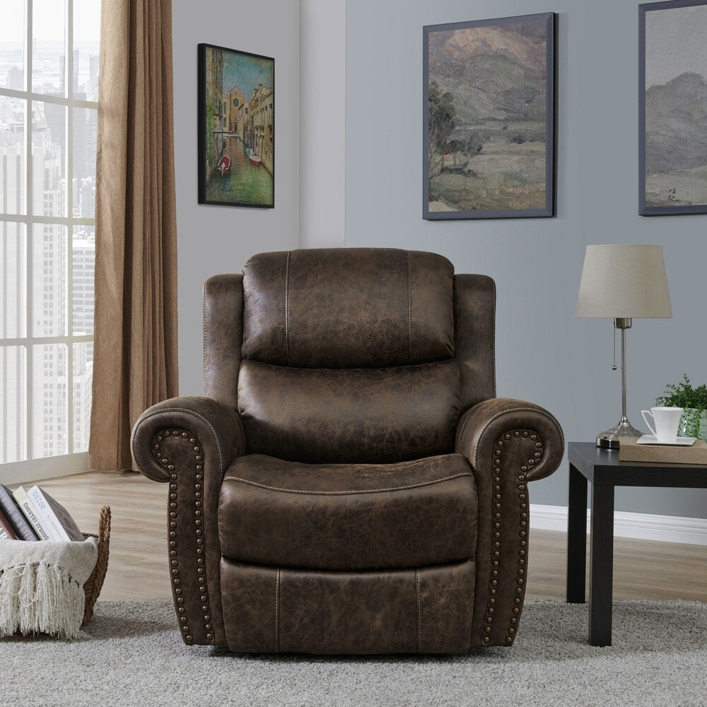 Fauteuil inclinable extra large à accoudoirs roulés Copper Grove Dilsen