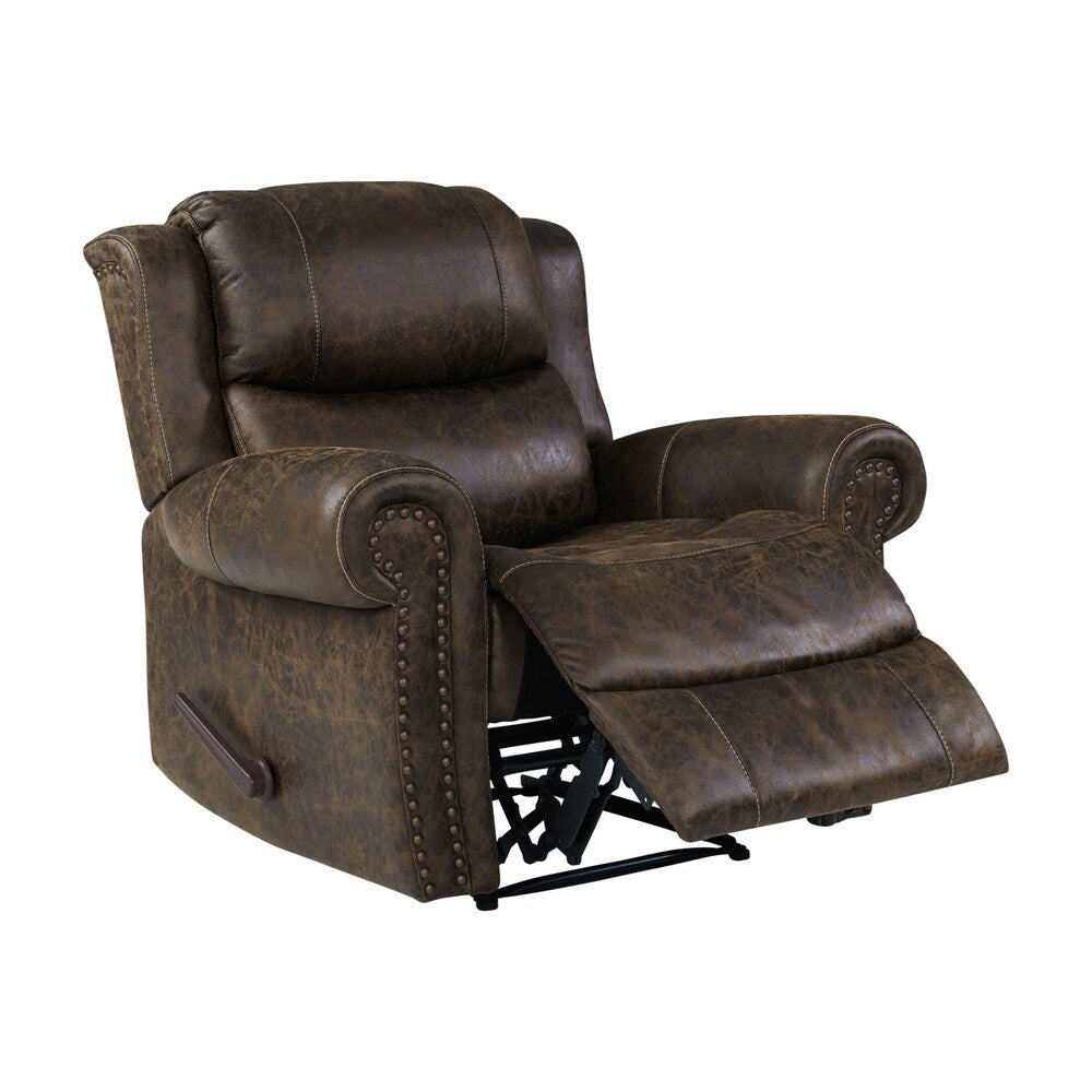 Fauteuil inclinable extra large à accoudoirs roulés Copper Grove Dilsen