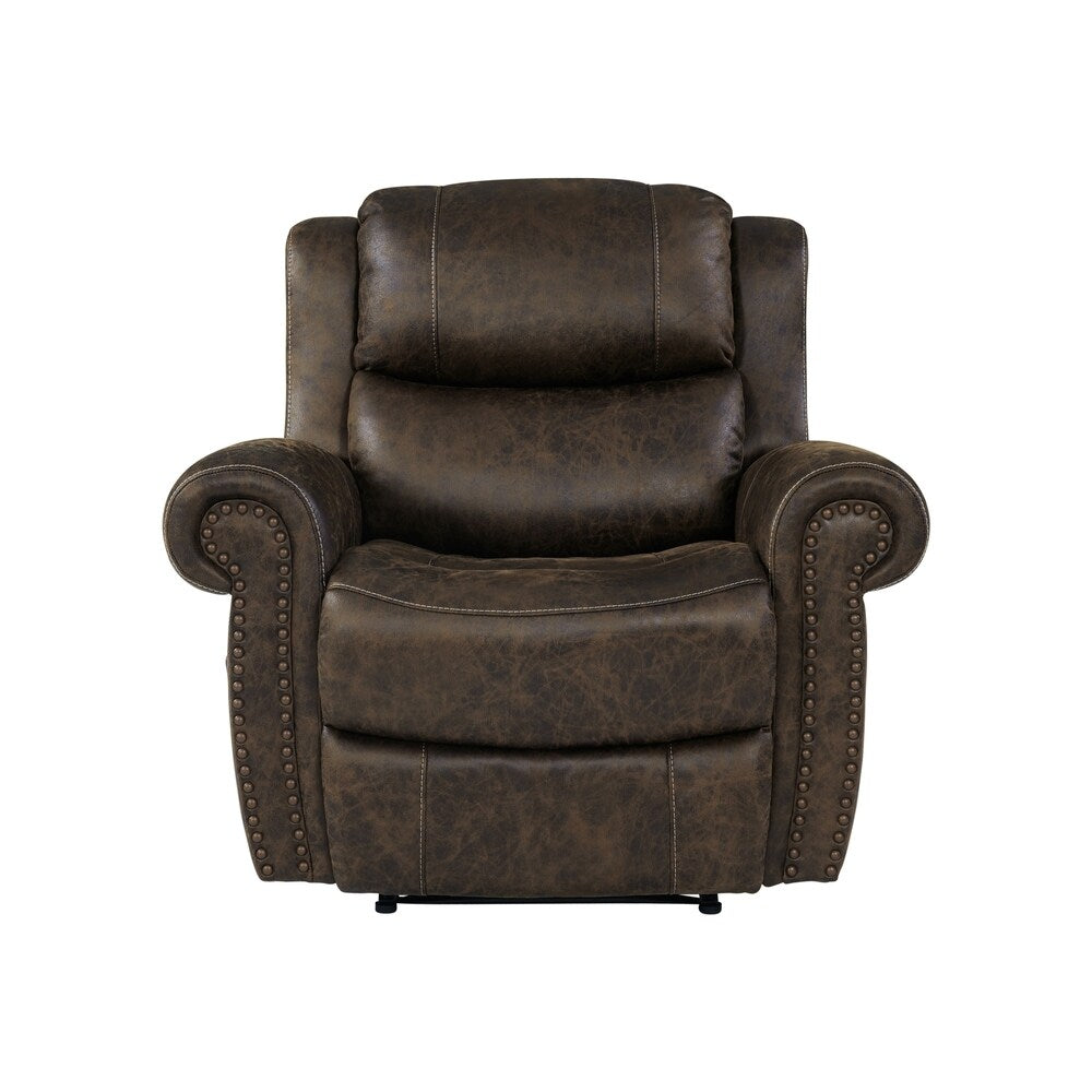 Fauteuil inclinable extra large à accoudoirs roulés Copper Grove Dilsen