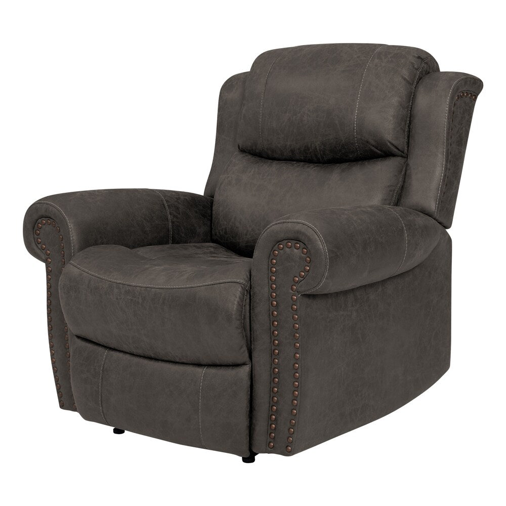Fauteuil inclinable extra large à accoudoirs roulés Copper Grove Dilsen