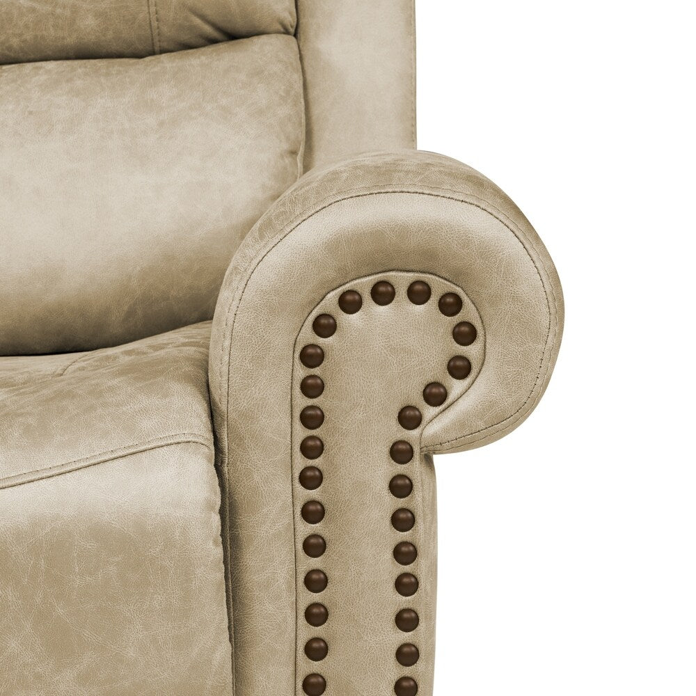 Fauteuil inclinable extra large à accoudoirs roulés Copper Grove Dilsen