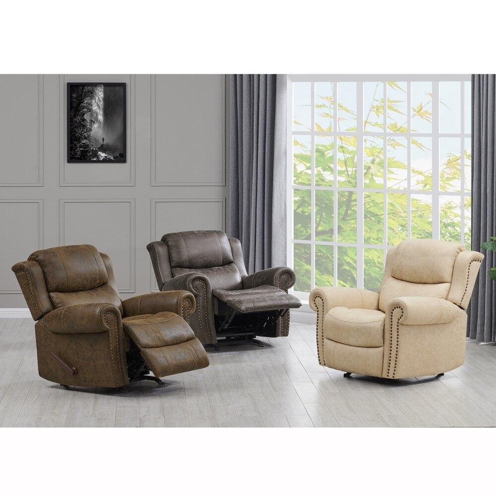 Fauteuil inclinable extra large à accoudoirs roulés Copper Grove Dilsen