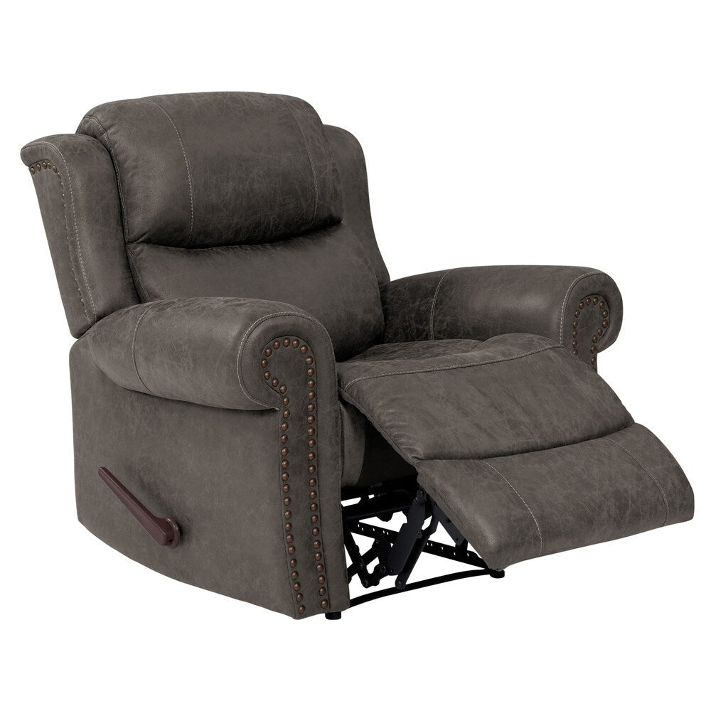 Fauteuil inclinable extra large à accoudoirs roulés Copper Grove Dilsen