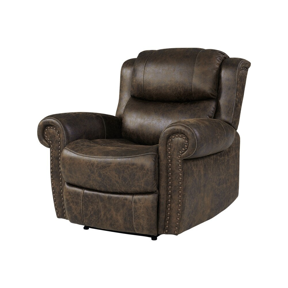 Fauteuil inclinable extra large à accoudoirs roulés Copper Grove Dilsen