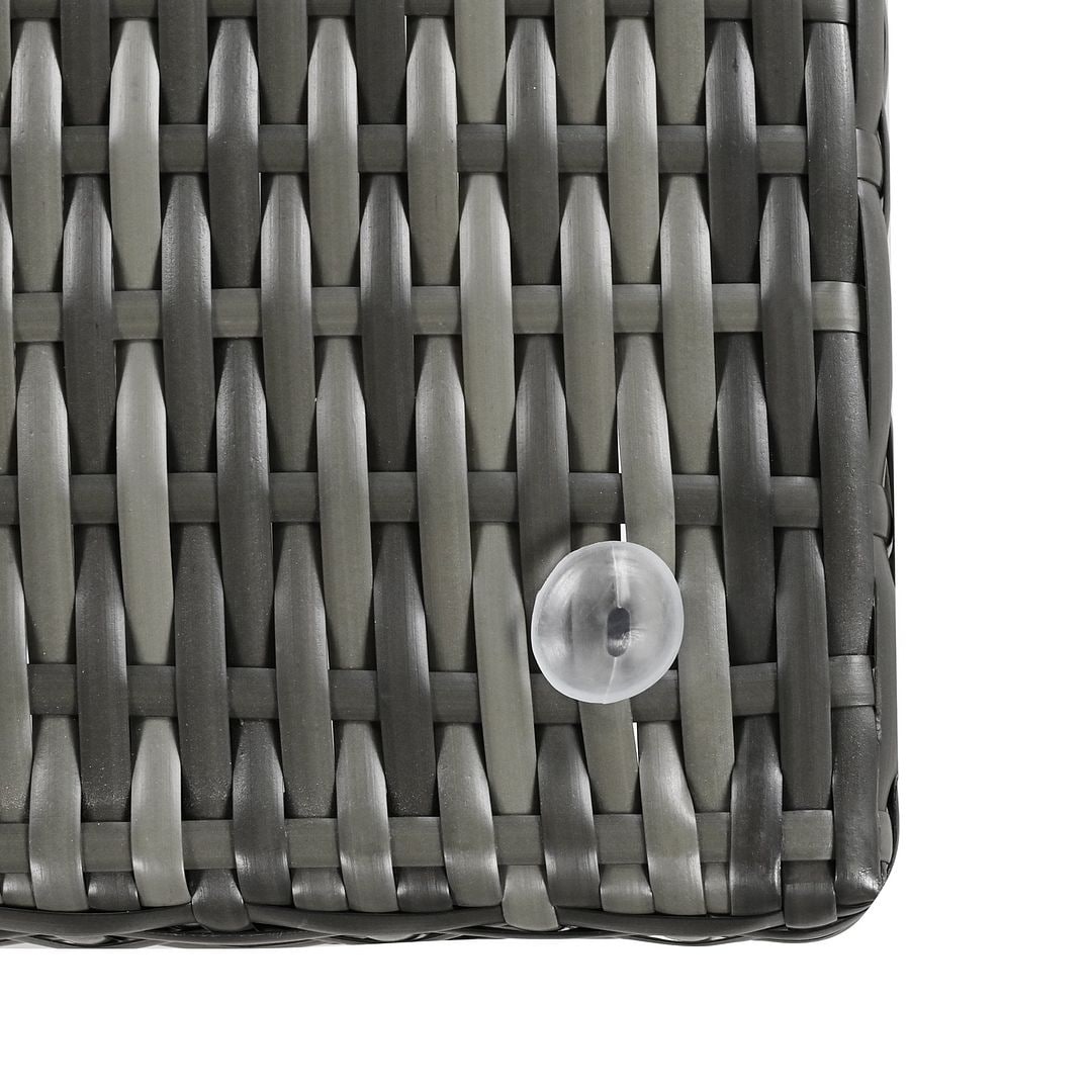 Ensemble de canapés de patio en rotin PE 6 pièces avec rangement et sièges réglables