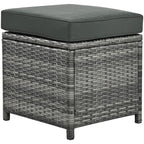 Ensemble de canapés de patio en rotin PE 6 pièces avec rangement et sièges réglables