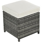 Ensemble de canapés de patio en rotin PE 6 pièces avec rangement et sièges réglables