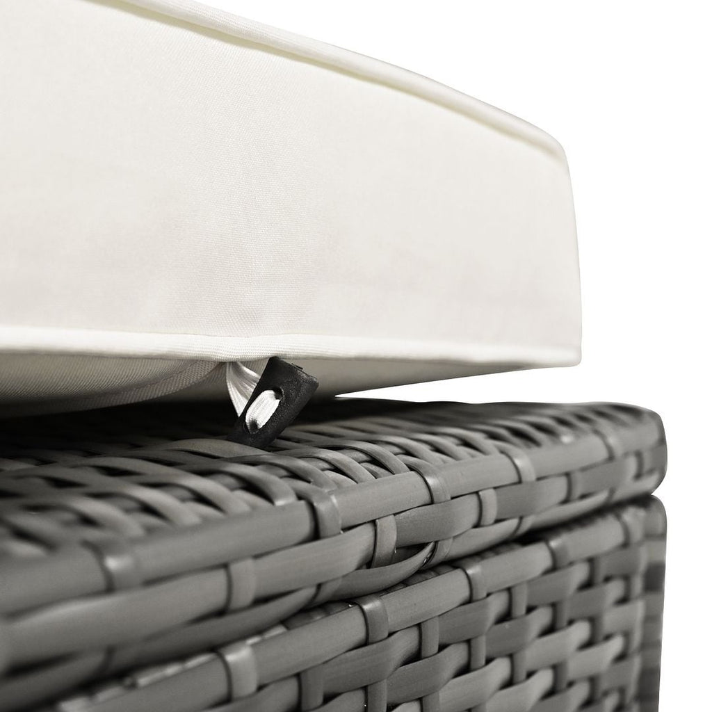 Ensemble de canapés de patio en rotin PE 6 pièces avec rangement et sièges réglables