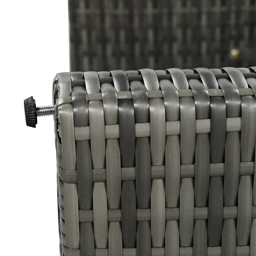 Ensemble de canapés de patio en rotin PE 6 pièces avec rangement et sièges réglables