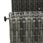 Ensemble de canapés de patio en rotin PE 6 pièces avec rangement et sièges réglables