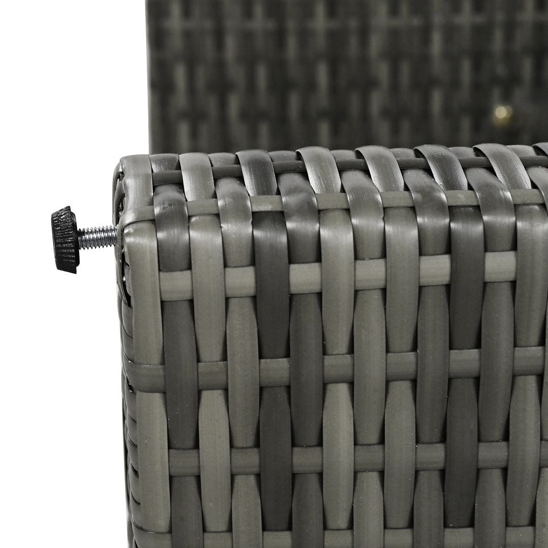 Ensemble de canapés de patio en rotin PE 6 pièces avec rangement et sièges réglables