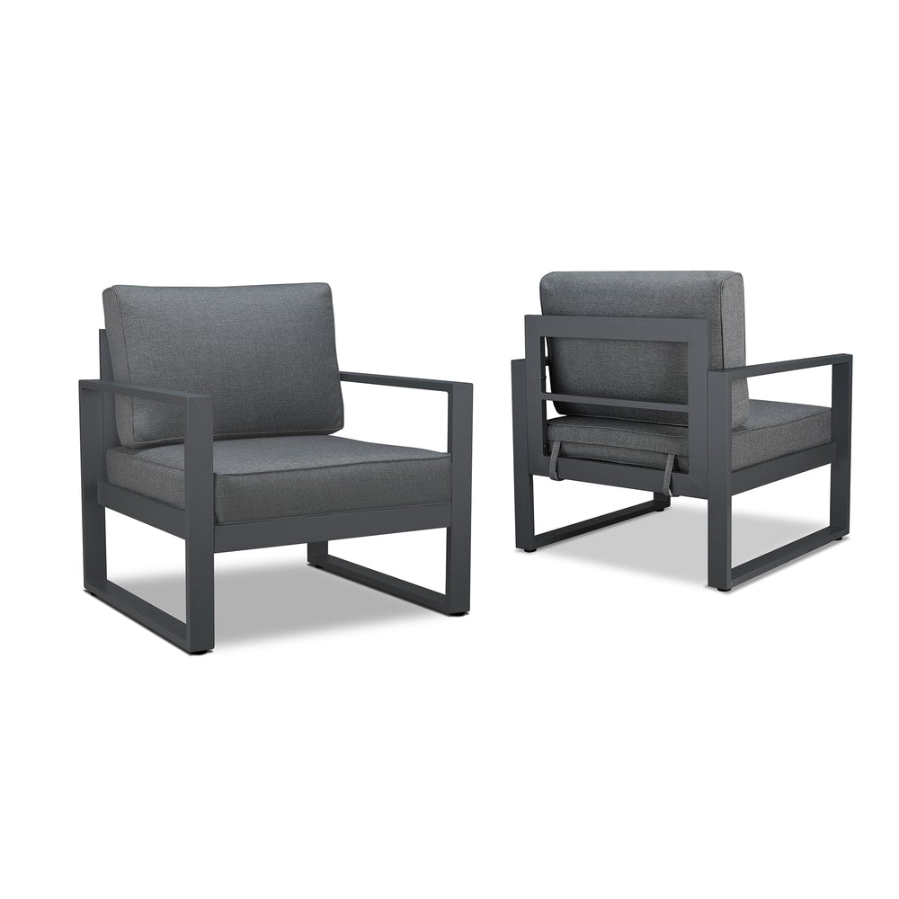 Lot de 2 chaises Baltic grises par Real Flame