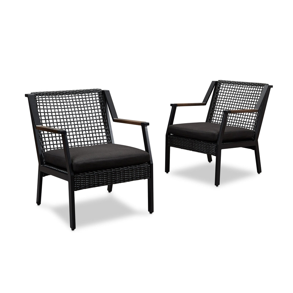 Lot de deux chaises Calvin 25.25 noires de Real Flame