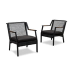 Lot de deux chaises Calvin 25.25 noires de Real Flame
