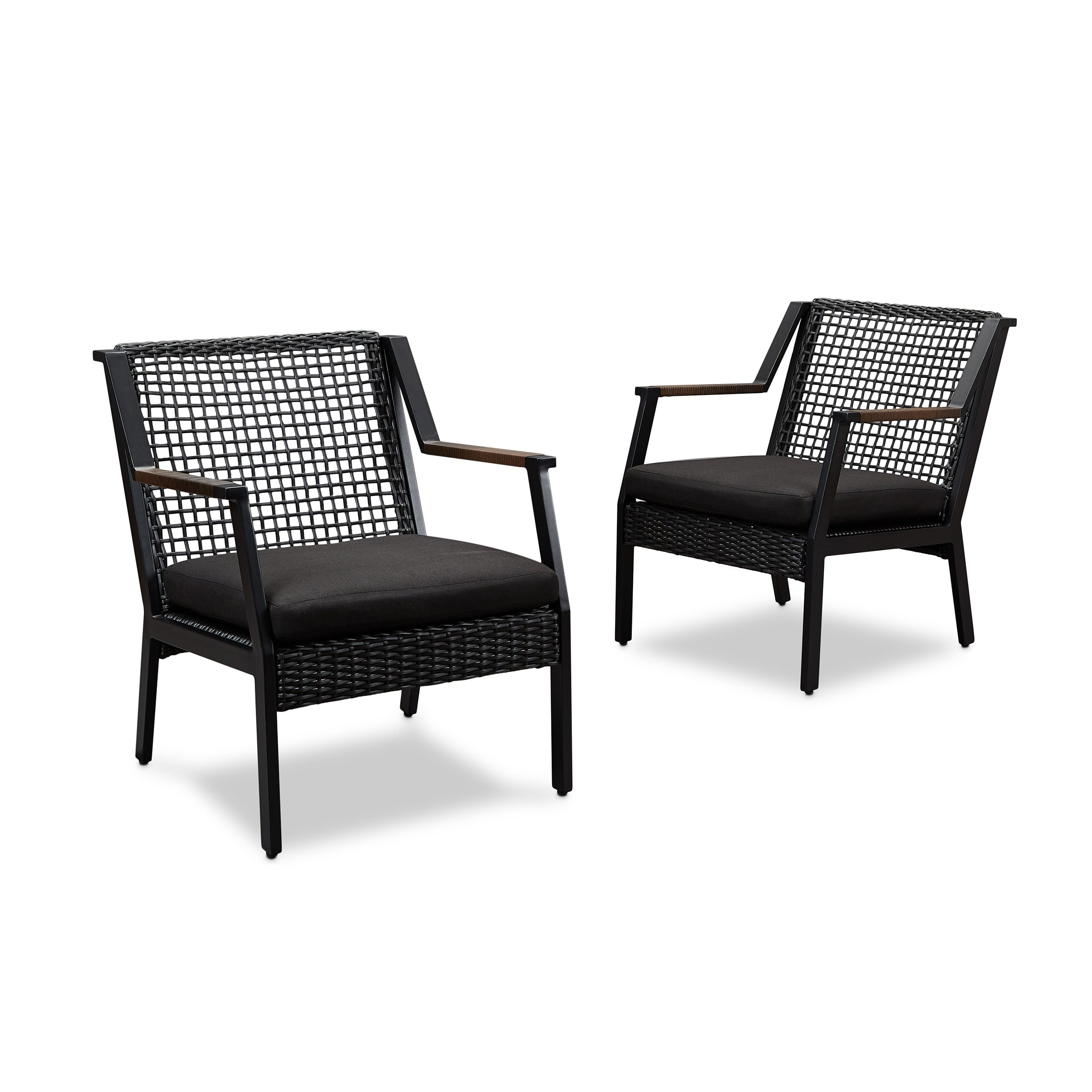 Lot de deux chaises Calvin 25.25 noires de Real Flame