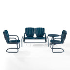 Ensemble de conversation d'extérieur en métal Crosley Ridgeland 4 pièces - 75 x 88 x 34,25