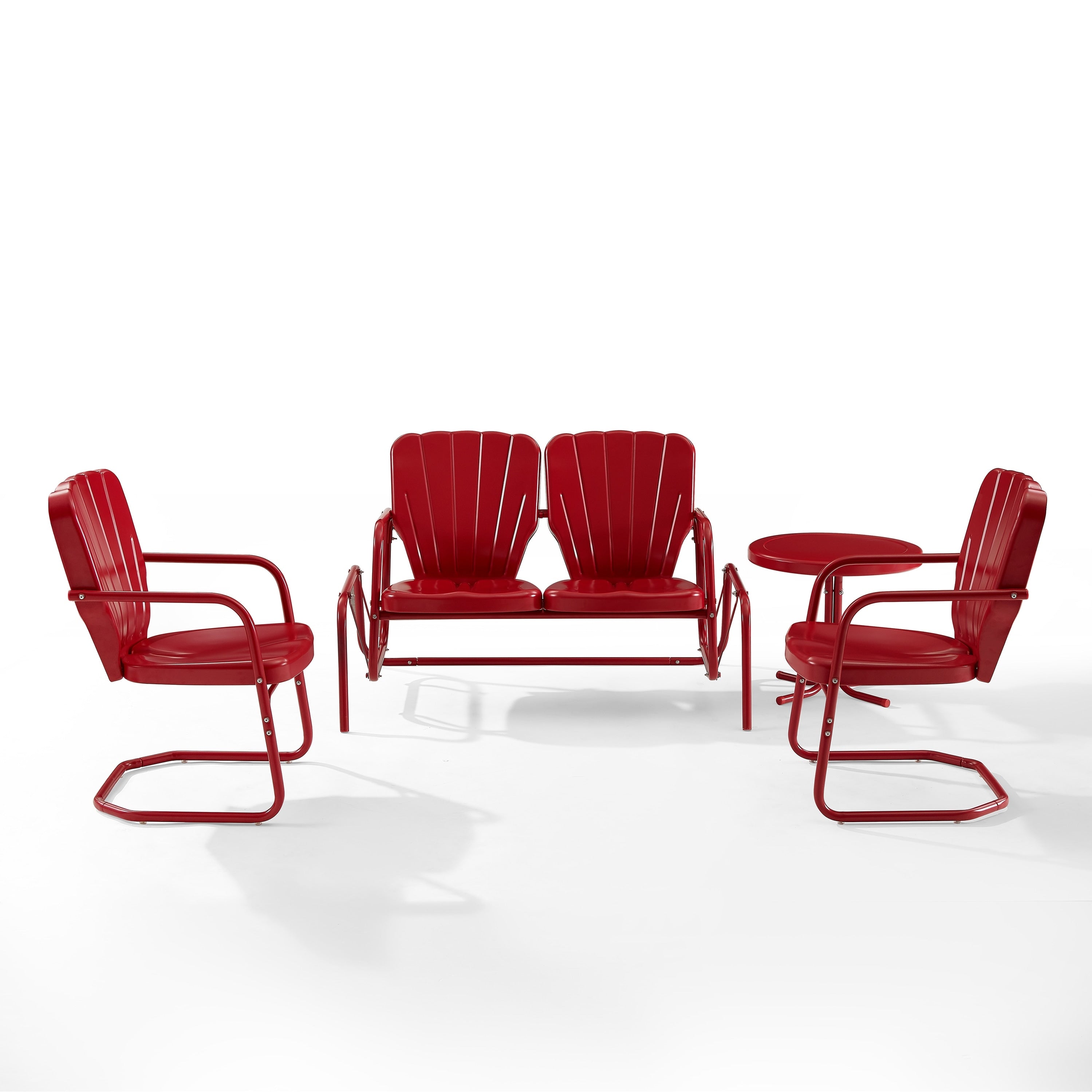 Ensemble de conversation d'extérieur en métal Crosley Ridgeland 4 pièces - 75 x 88 x 34,25