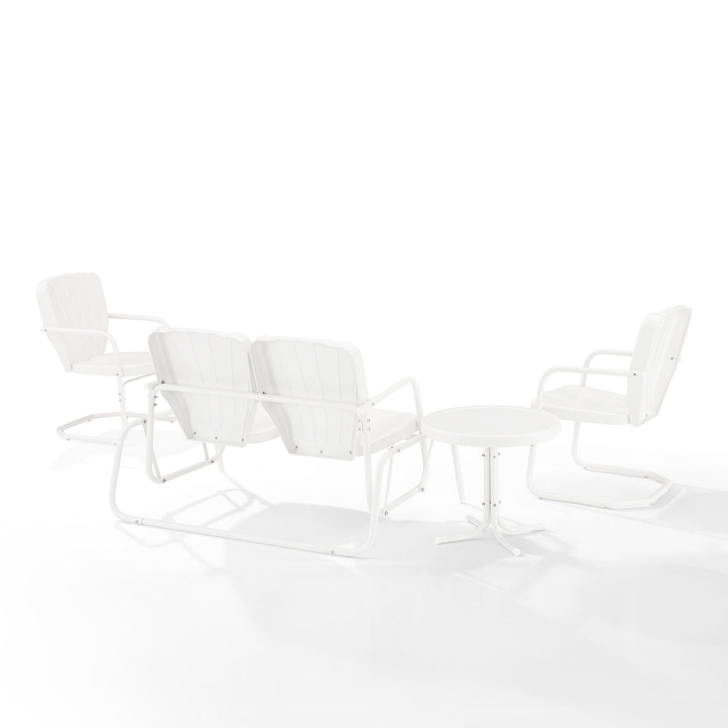 Ensemble de conversation d'extérieur en métal Crosley Ridgeland 4 pièces - 75 x 88 x 34,25