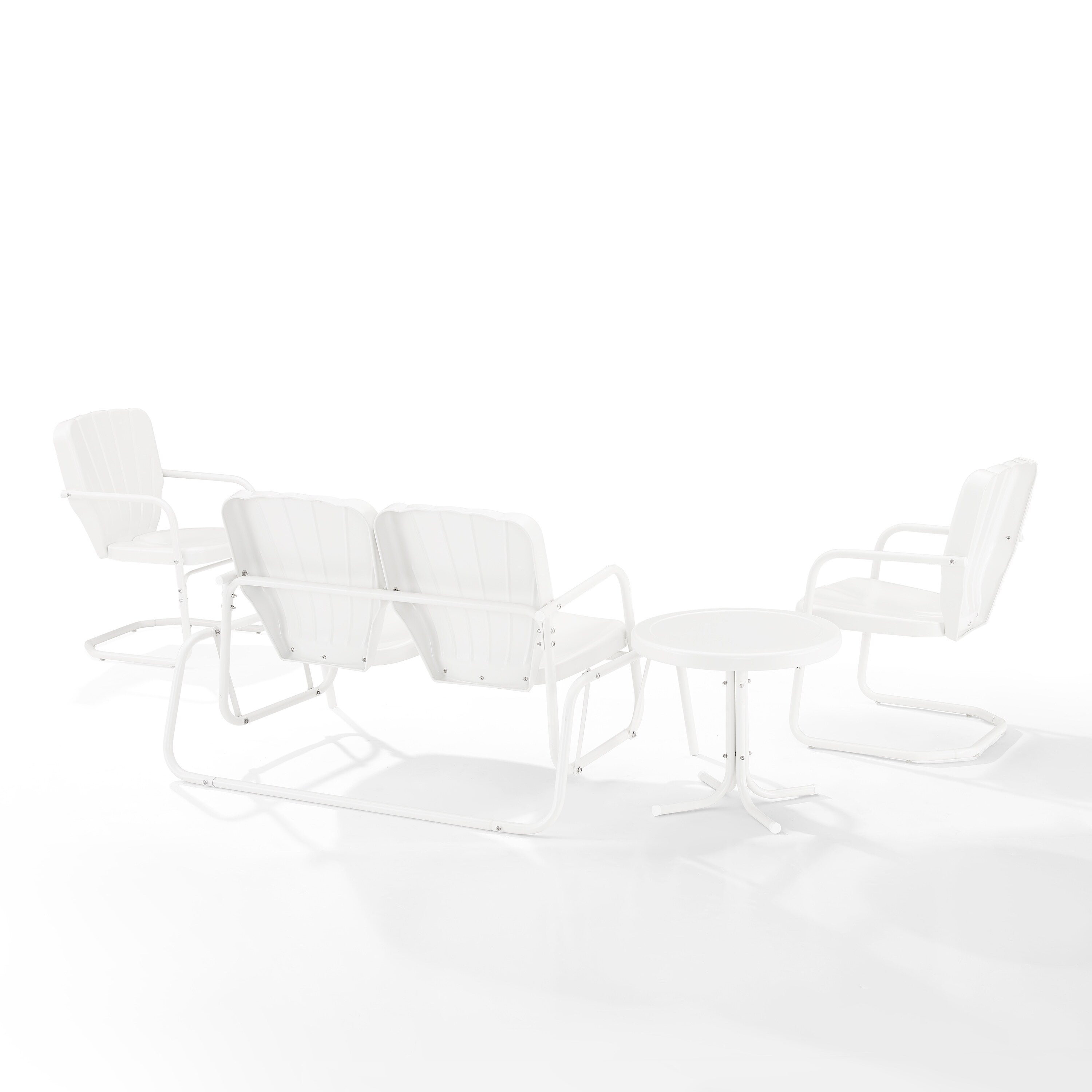 Ensemble de conversation d'extérieur en métal Crosley Ridgeland 4 pièces - 75 x 88 x 34,25