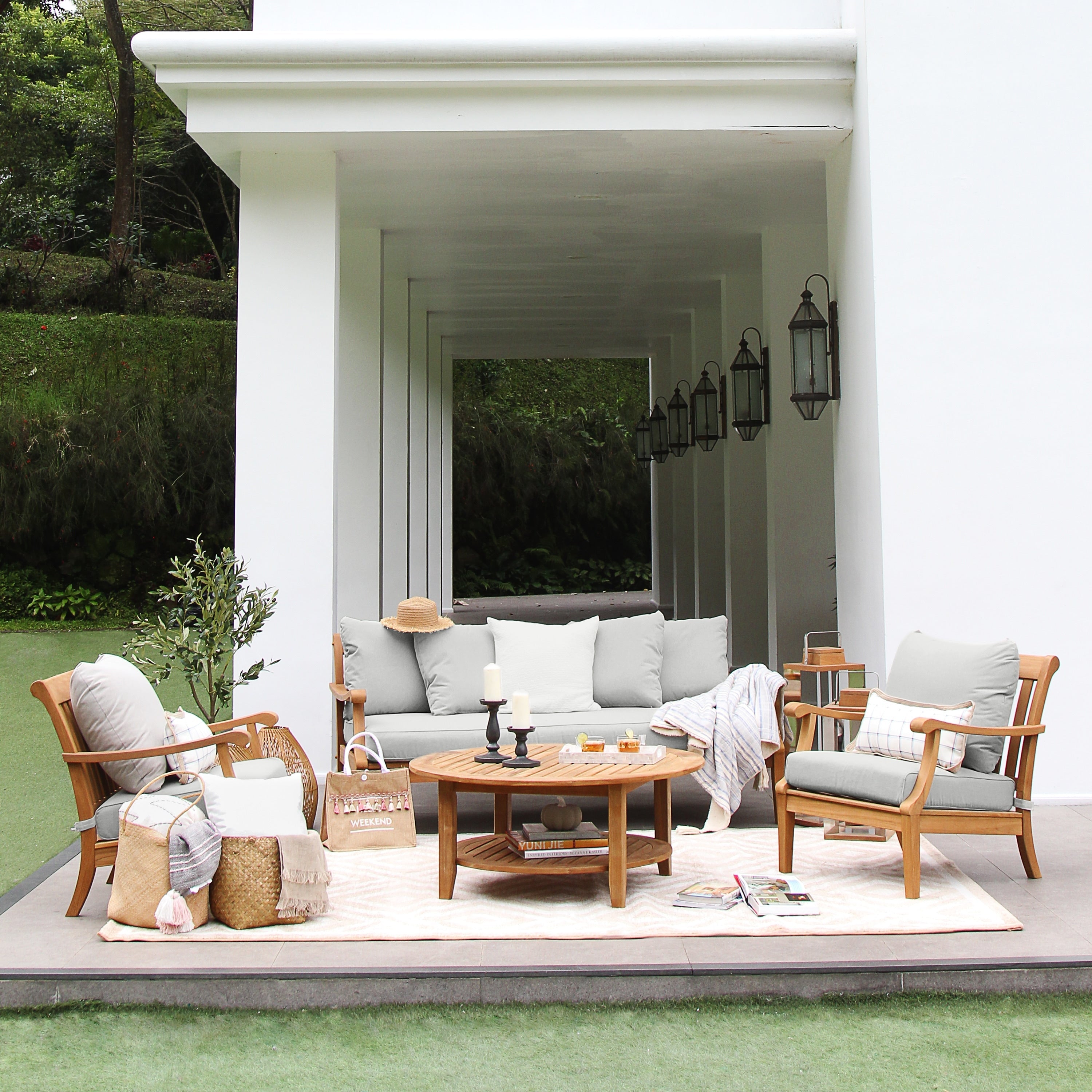 Ensemble de 2 fauteuils club d'extérieur Cambridge Casual Robin en teck