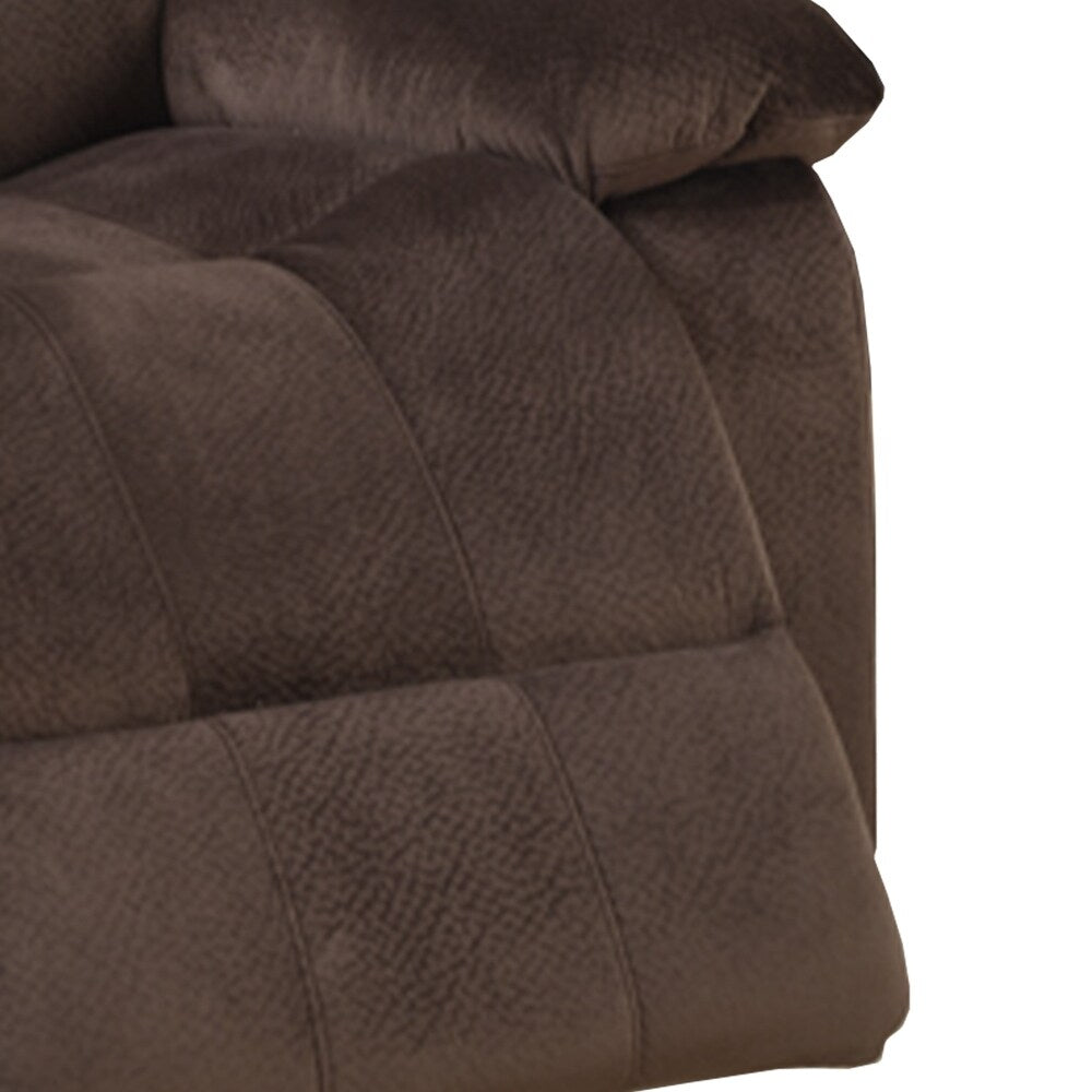Fauteuil inclinable à bascule en daim marron chocolat
