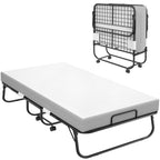 Lit pliant 38'' avec matelas, lit pliable portable avec housse de rangement